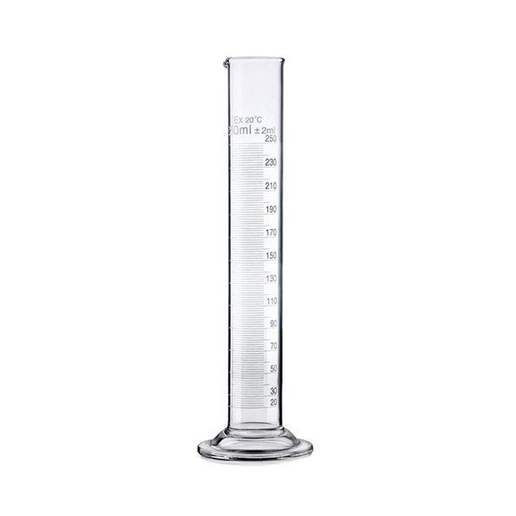 Indian Manufacturer of Best Quality Lab Supplies Borosilicate Glass Rain Measure Cylinder for Perform Test in Laboratory Use