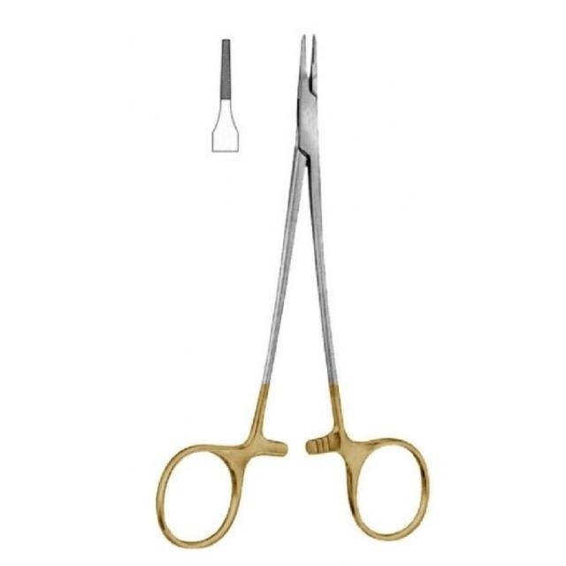 Stainless Steel with Gold Handle Needle Holder TC Dental Surgical Forceps