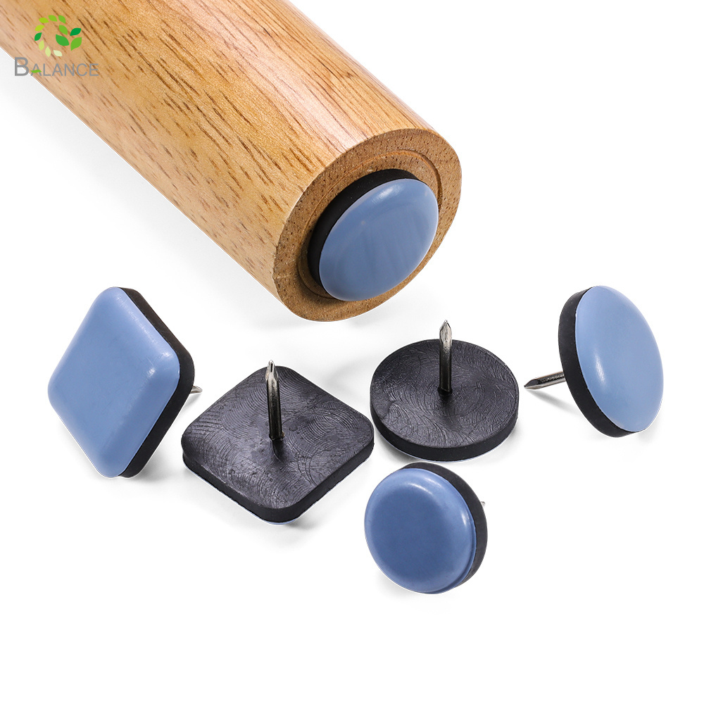 Wholesale Round Furniture Moving Kit Chair Leg Floor Protectors Nail-on Chair Sliders for Dining Chair Cabinet Table Legs