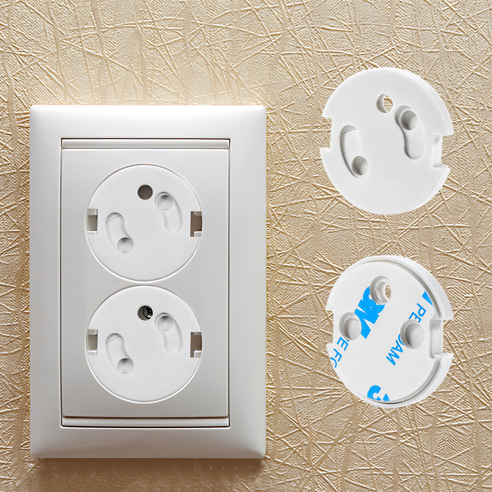 Wholesale EU Child Kid Anti Electric Shock Plugs Protector Cover White Safety Insulated Outlet Socket Cover for Baby Safety