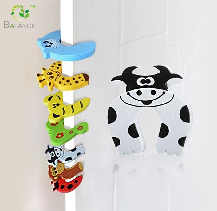 Cartoon Animal Door Stops Holder For Home Bedroom Toilet lock Safety Guard Baby Children Finger Protect Door Stopper