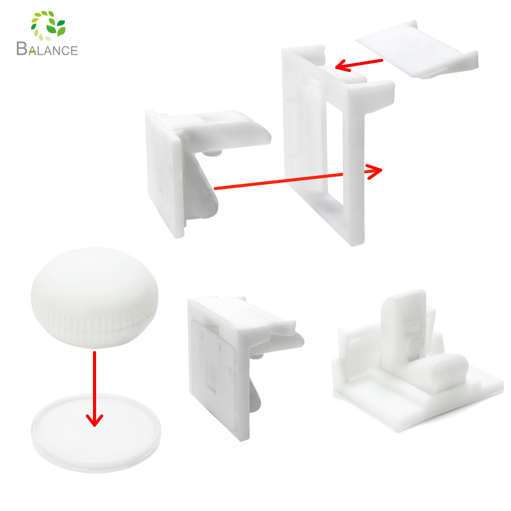 Eco-friendly Upgraded Invisible Baby Proofing Locks White Anti-pinch Hand Drawer Cabinet Door Child Safety Lock  for Babies