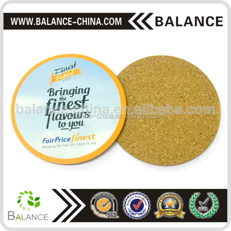 Fashional design round tin plate coaster with card board