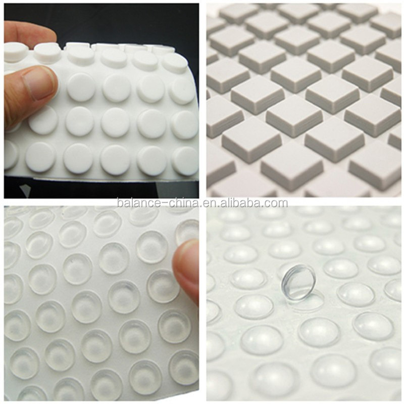 clear bumper pads silicone rubber flat foot pads