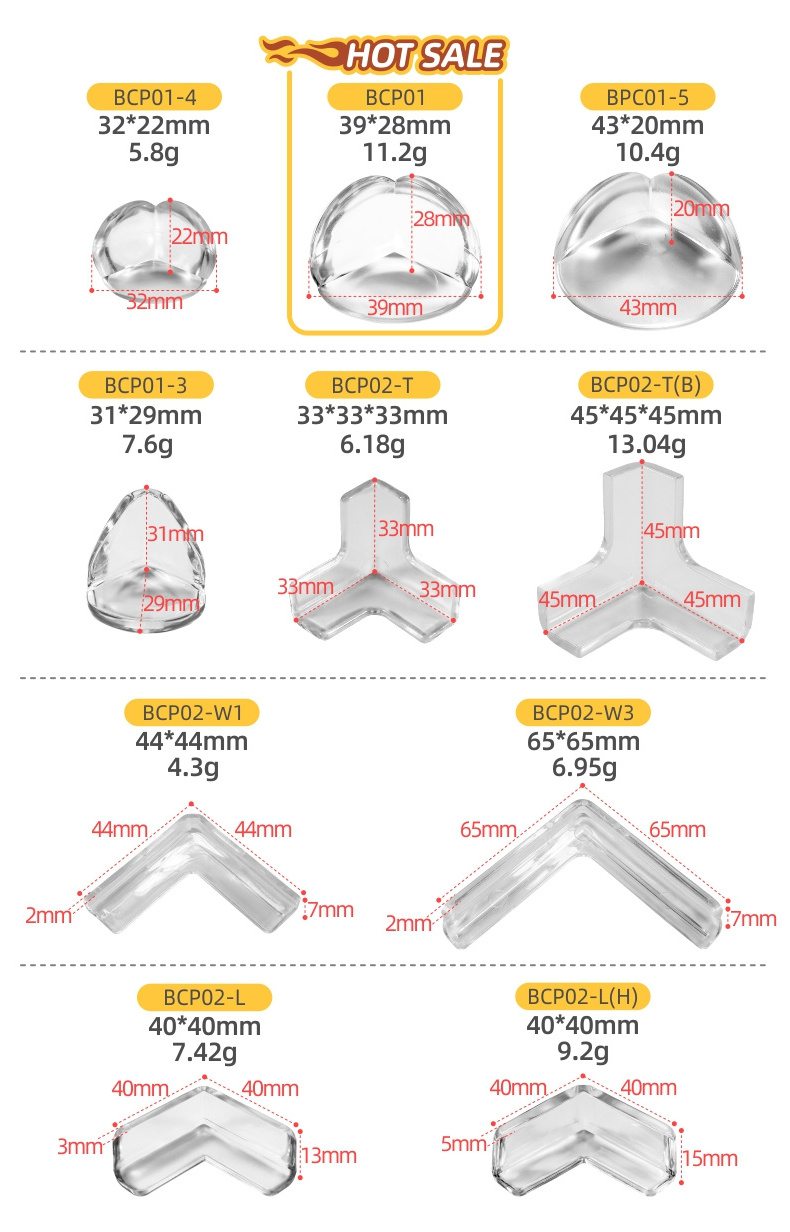 Baby Proof Corner Bumper Cushion Furniture Corner Guards Edge Bumper Clear Corner Protectors to Cover Sharp Furniture