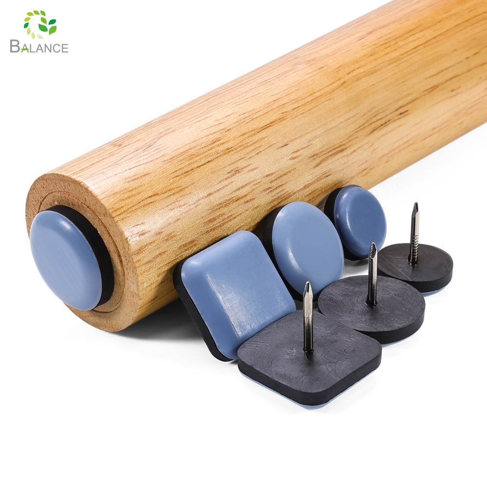 Wholesale Round Furniture Moving Kit Chair Leg Floor Protectors Nail-on Chair Sliders for Dining Chair Cabinet Table Legs