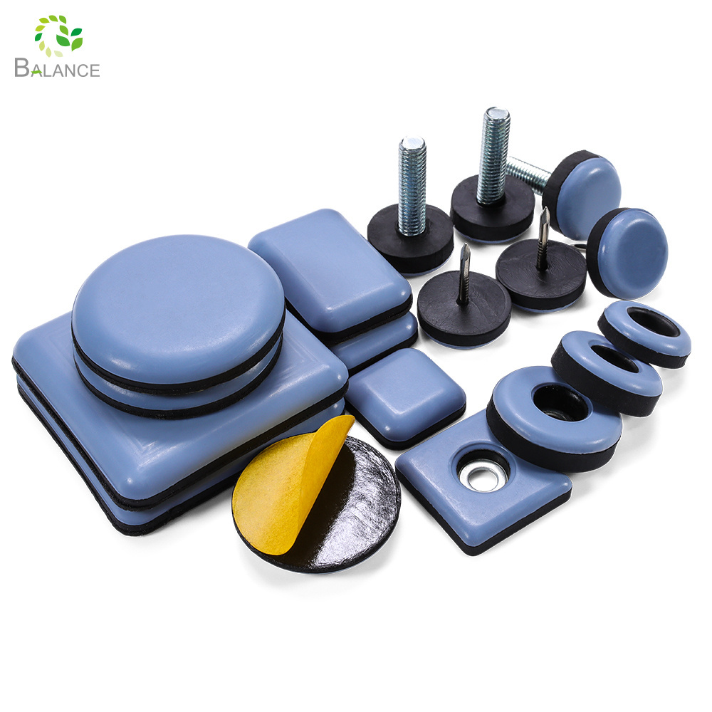 Wholesale Round Furniture Moving Kit Chair Leg Floor Protectors Nail-on Chair Sliders for Dining Chair Cabinet Table Legs