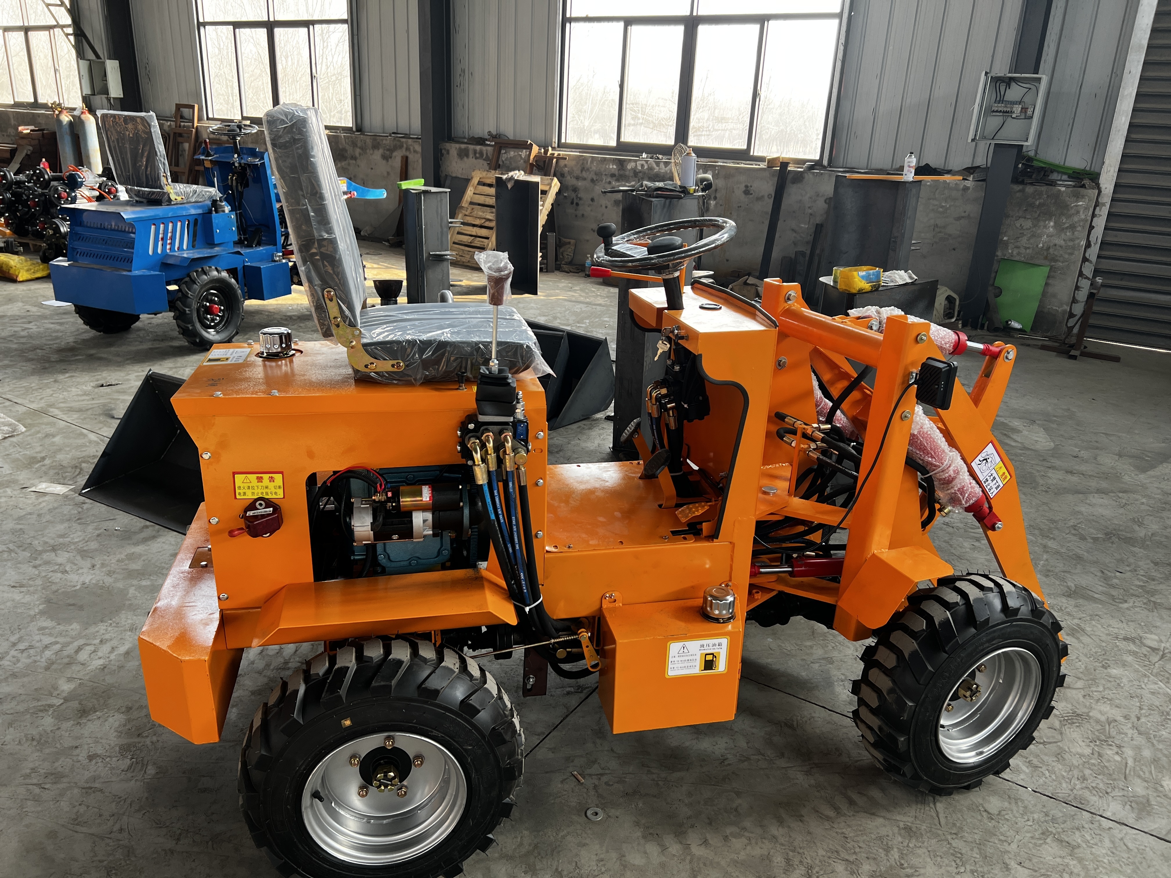 Diesel/Electric Mini small Wheel Backhoe Loader for  Construction Works