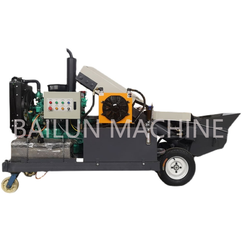 small Diesel concrete mixer with pumps machine for mini pump truck mounted construction machine