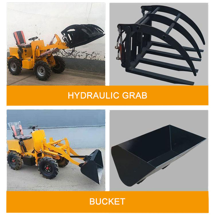 Diesel/Electric Mini small Wheel Backhoe Loader for  Construction Works