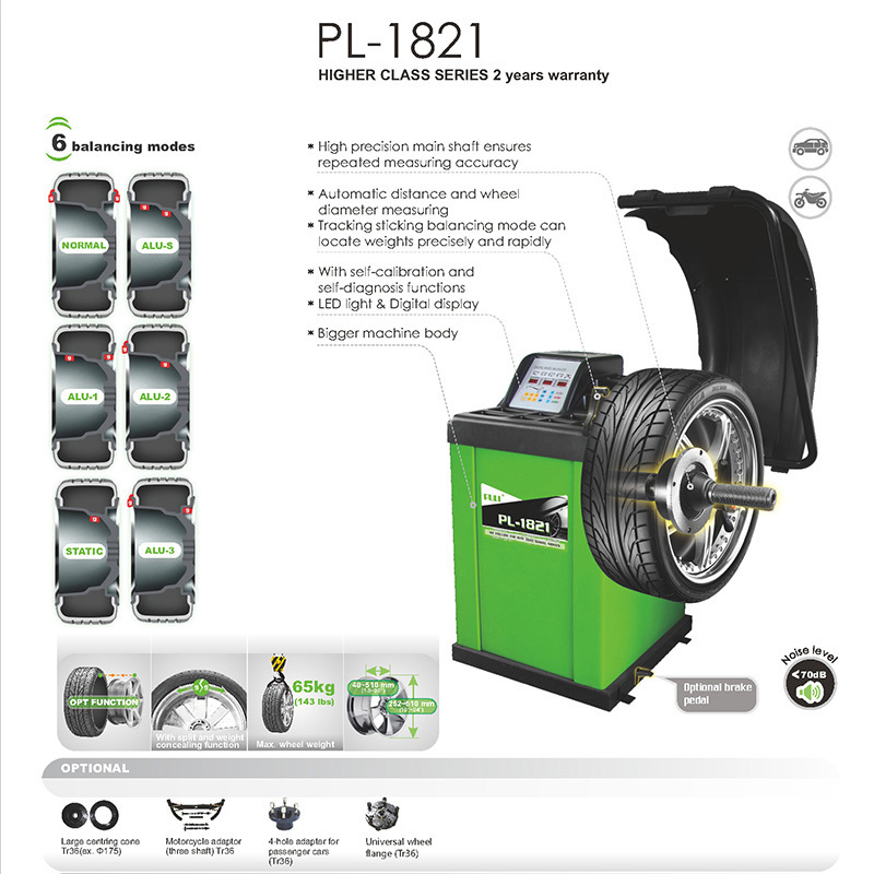 Garage Equipment Pl-1821 Self-Calibrating Computer Wheel Balancer Used Tire Balancer For Sale Tire Balance Machine