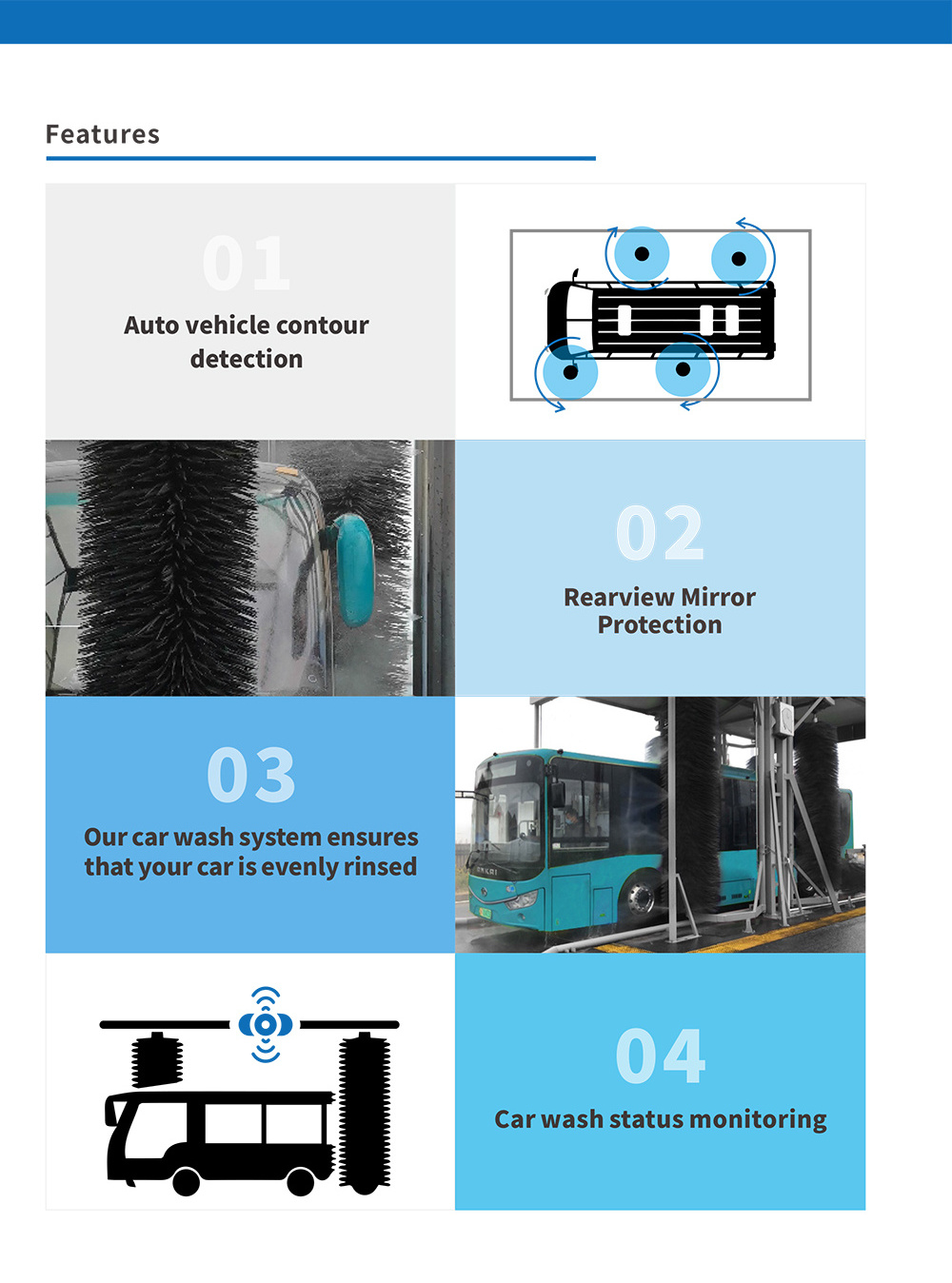 bus/double-decker bus/van washing car wash machine fully automatic car wash machine automatic car washer