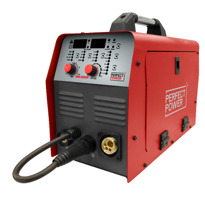 Factory NEW 4 IN 1 MMA TIG MAG MIG Welder 200 AMP 110/220V IGBT Aluminum CO2 NO GAS Welders Mig Inverter Welding Machine