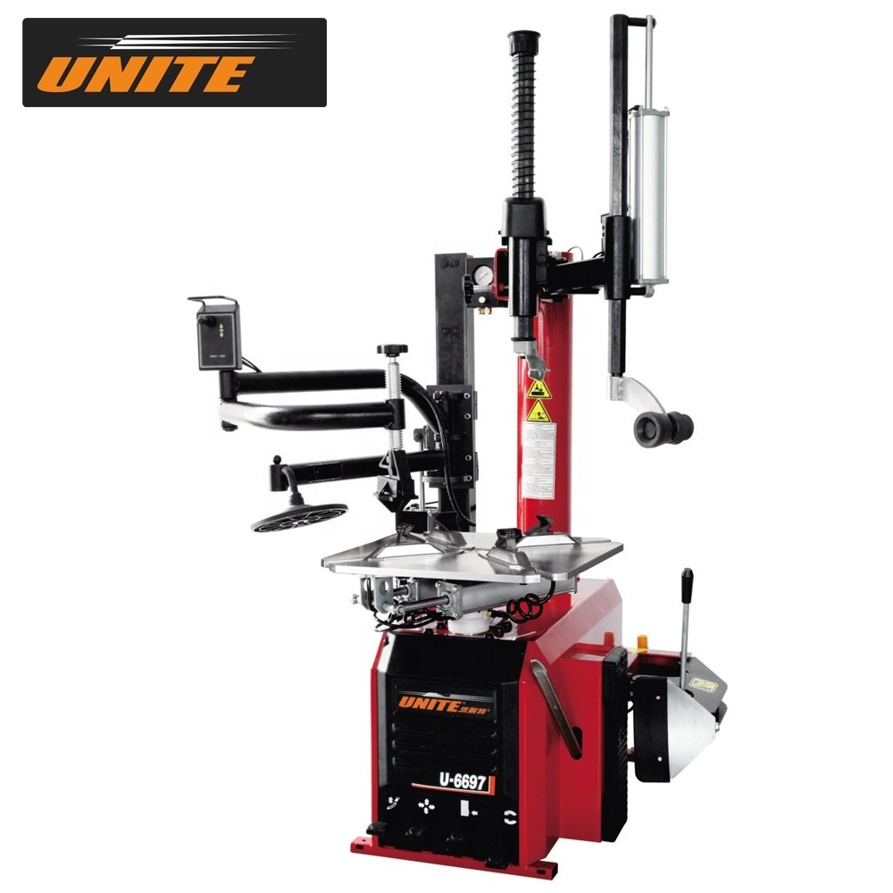 Unite tire changing machine tire mount demount tool  U-6697 semi-automatic swing arm car tire changer