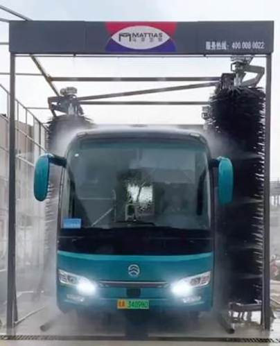 Bus/Truck Washing Machine For Large Car Drive Through Mobile Car Wash Equipments With 3 Brushes