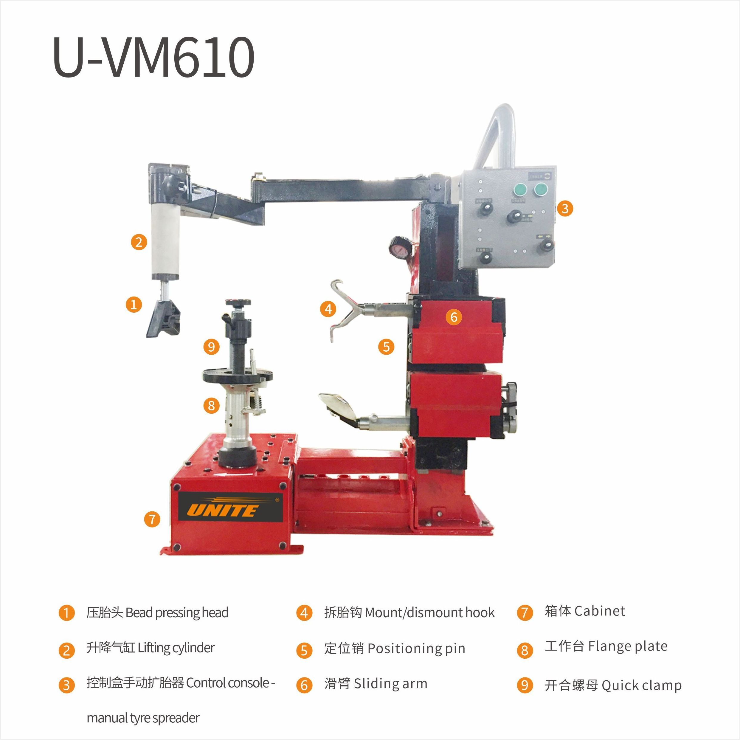 auto garage equipment U-VM610 commercial truck tire changer machine for truck tyre changing machine truck tire changer