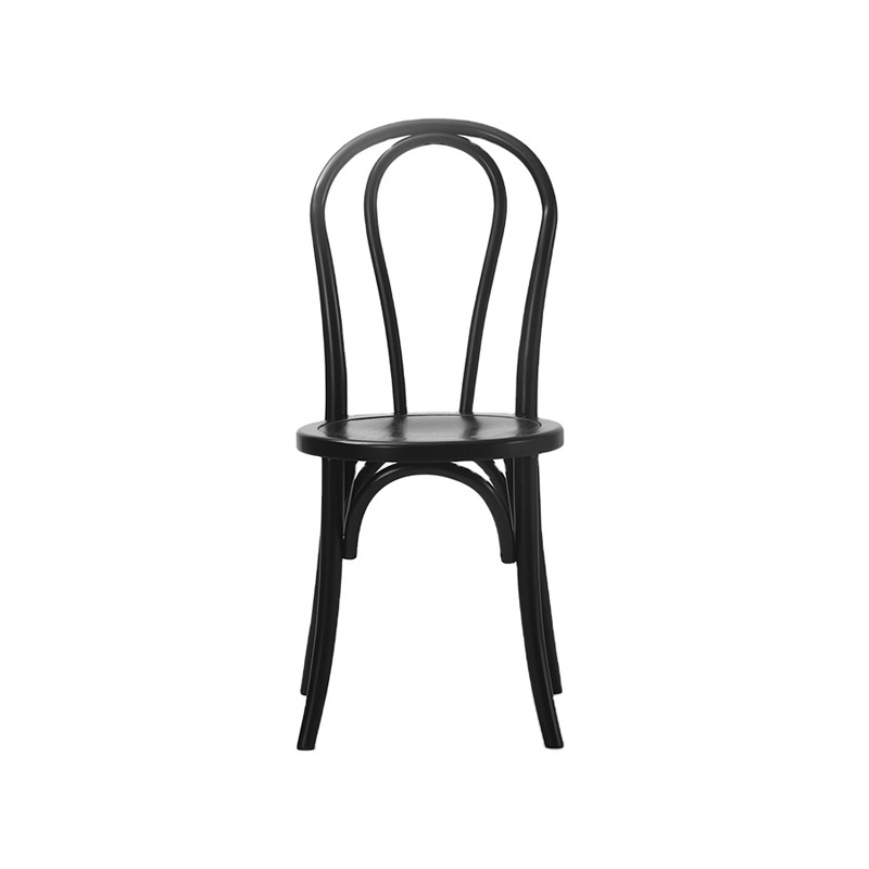 Wholesale Popular Modern Black Solid Wood Wedding Event Rentals Party Furniture Bentwood Rattan Chair Stackable Dining Chairs