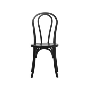 Wholesale Popular Modern Black Solid Wood Wedding Event Rentals Party Furniture Bentwood Rattan Chair Stackable Dining Chairs