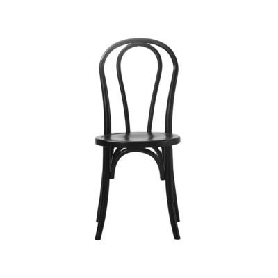 Wholesale Popular Modern Black Solid Wood Wedding Event Rentals Party Furniture Bentwood Rattan Chair Stackable Dining Chairs