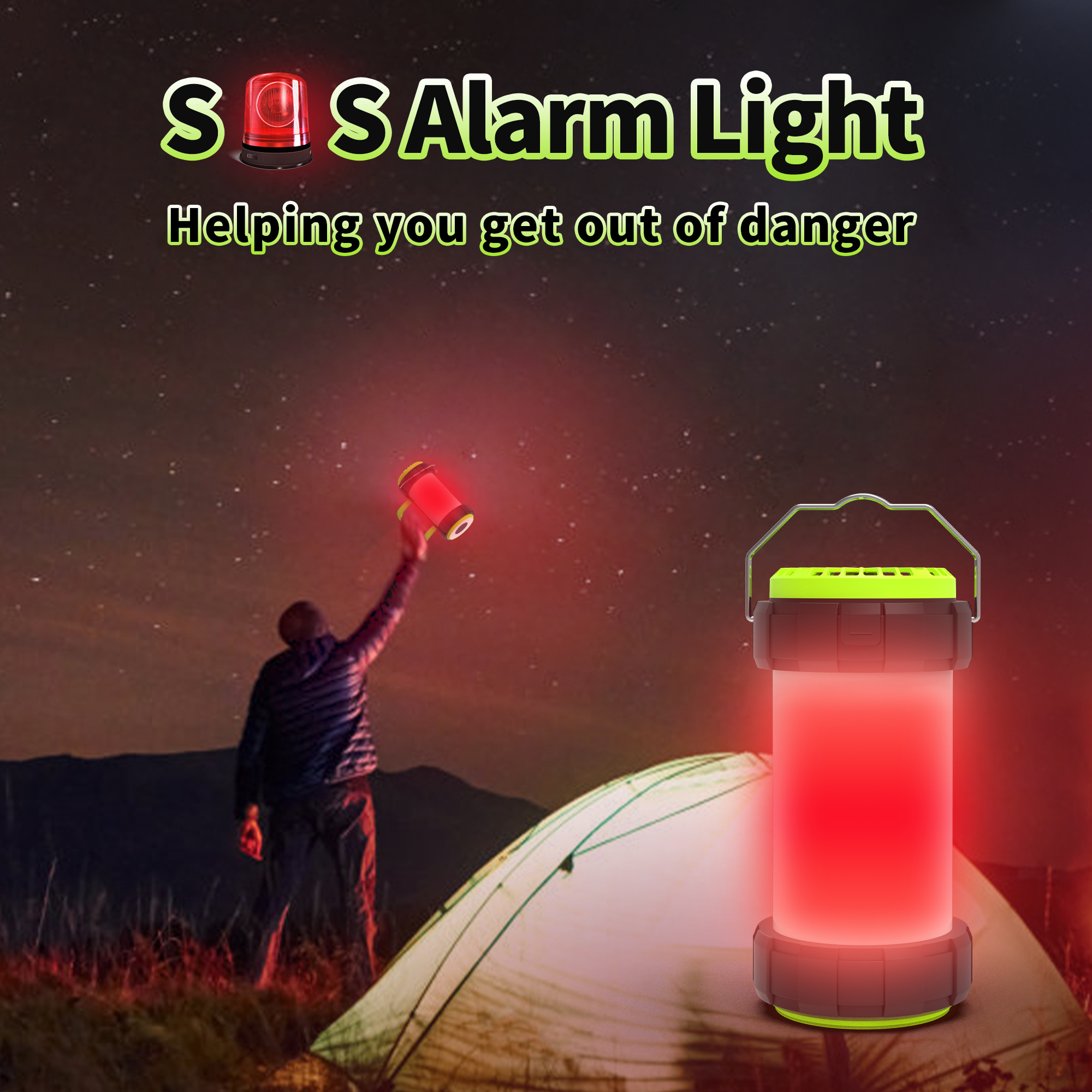 Multifunction Camping Lantern Rechargeable 4000mAh Waterproof Hurricane Emergency Lantern Led Camping Lantern Work Light