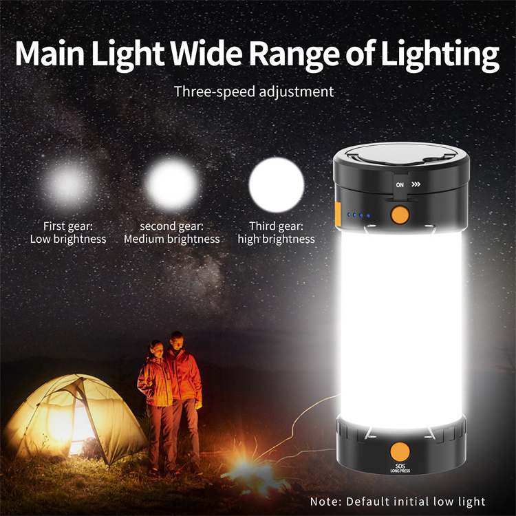 Emergency Portable Camping Lantern 4 Light Modes Flashlight Outdoor Rechargeable Led Tent Camping Light