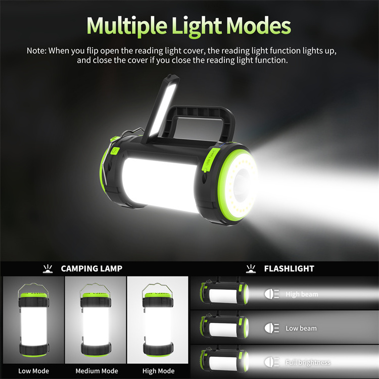 Bright Rechargeable Flashlight Portable Handheld Spotlight Searchlight Outdoor 4000mAh Searchlights Camping