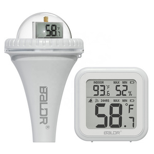 BALDR Digital Pool Thermometer Water Temperature Monitor Swimming Pool Indoor Thermometer Hygrometer Water Sensor