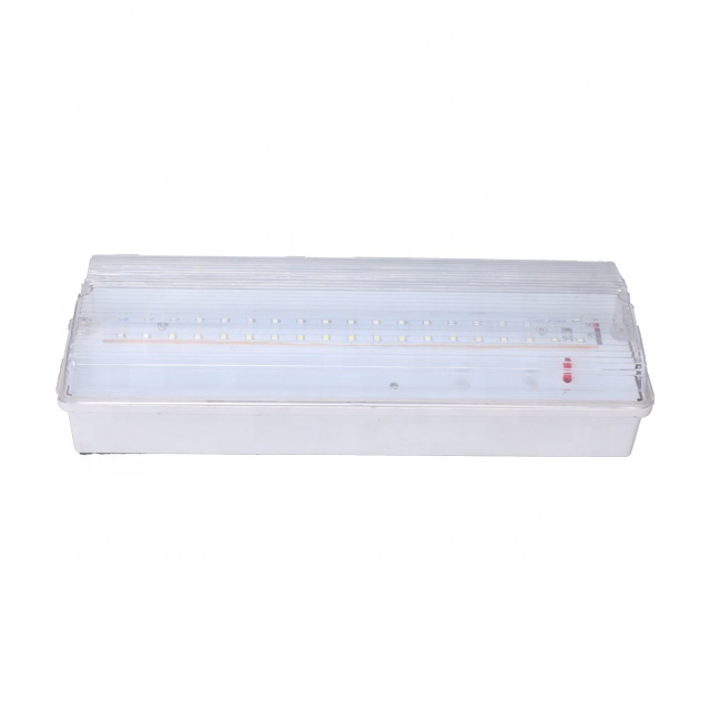 Outdoor ip45 3w battery backup emergency led bulkhead lighting