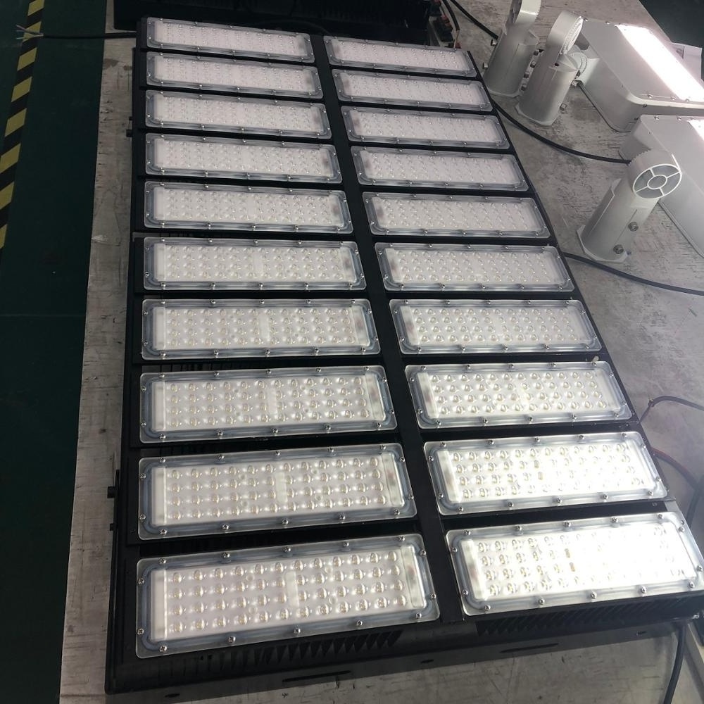 High power sport fields high mast flood module tunnel lamp 180000 lumen led outdoor stadium 1000w stadium light