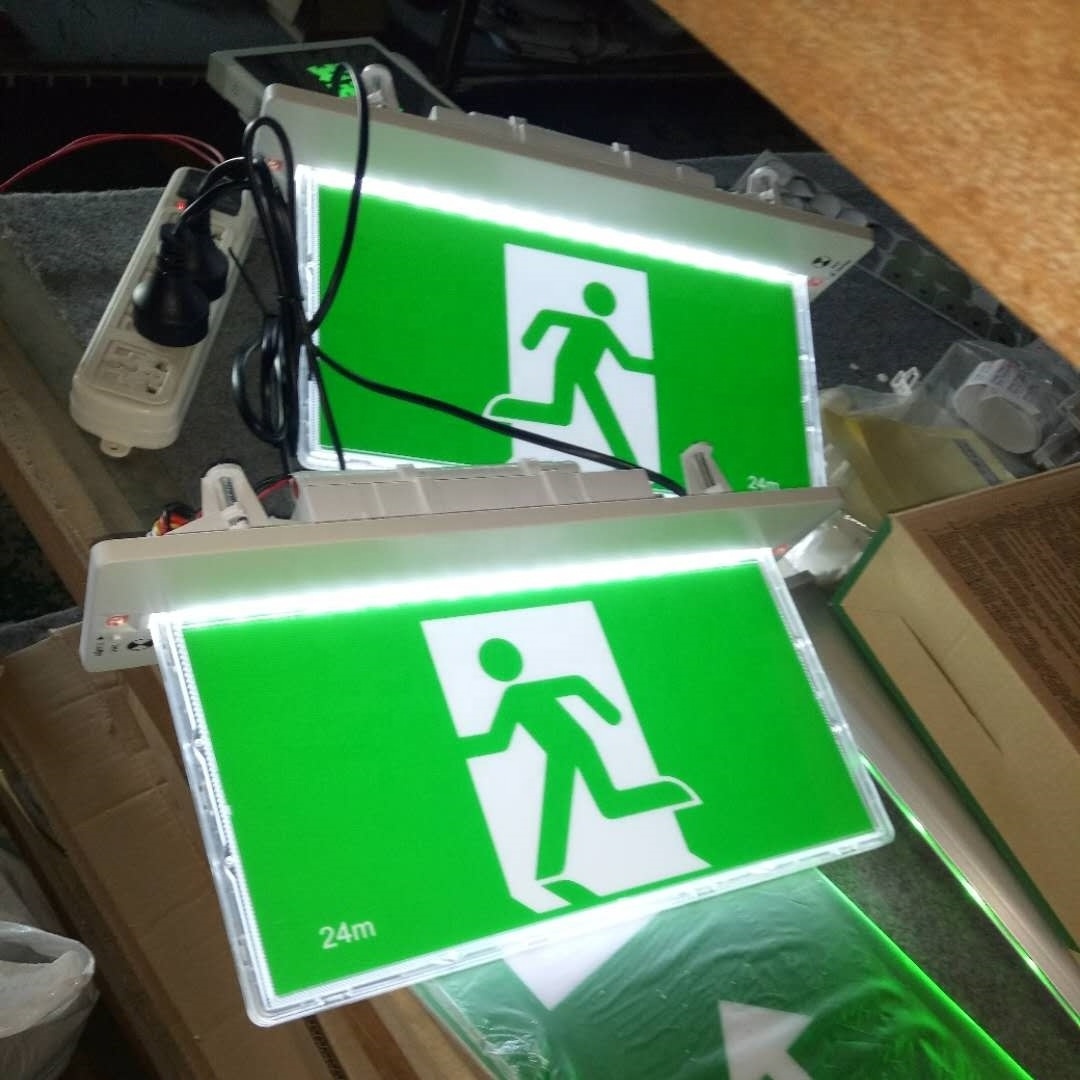 Rechargeable led fire emergency exit sign light