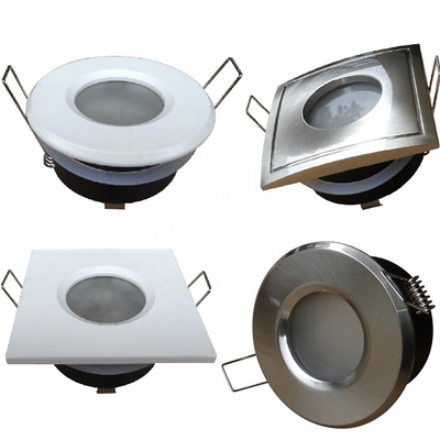 Ceiling lighting 7w bathroom gu5.3 round gu10 mr16 spotlight fixture recessed waterproof ip65 led downlight