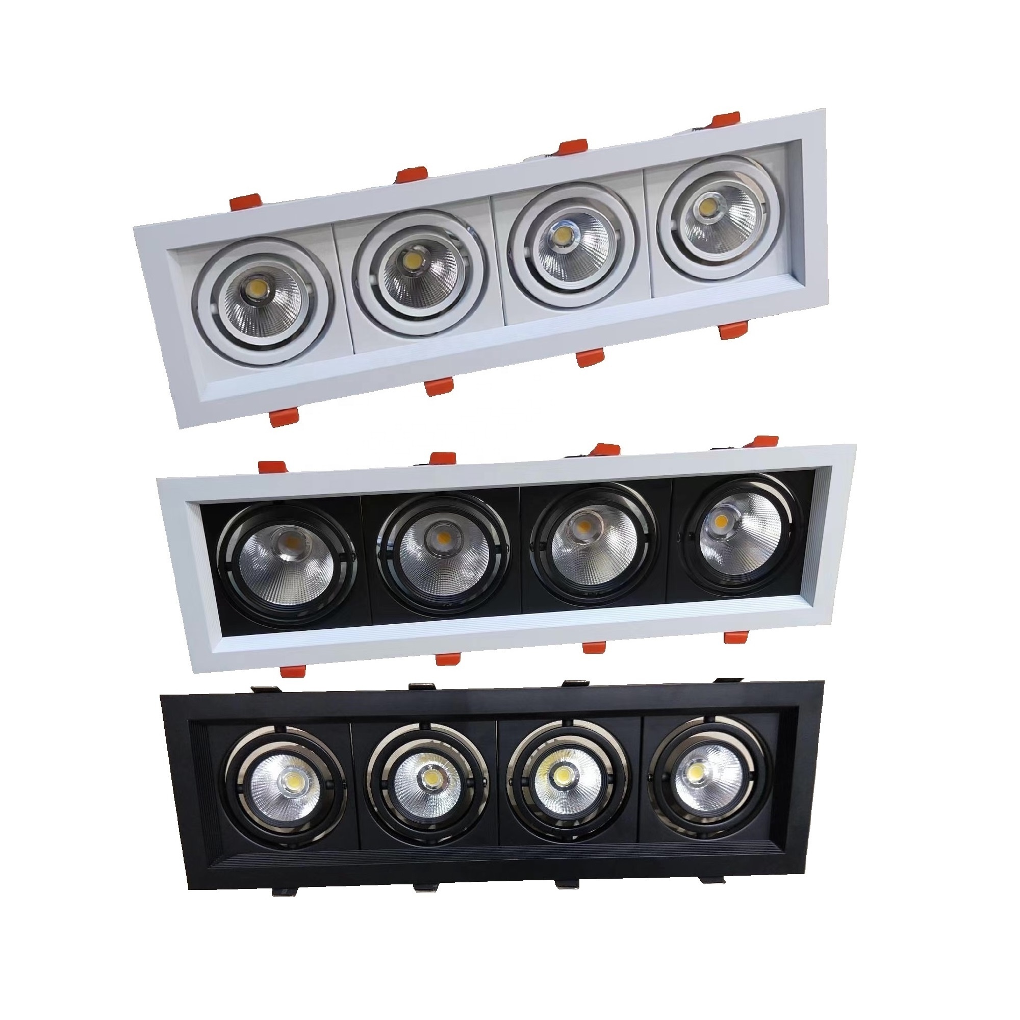 Office saa 4 5 four mini adjustable grille spot head cob light 6w 12w 20w 30w recessed led square downlight