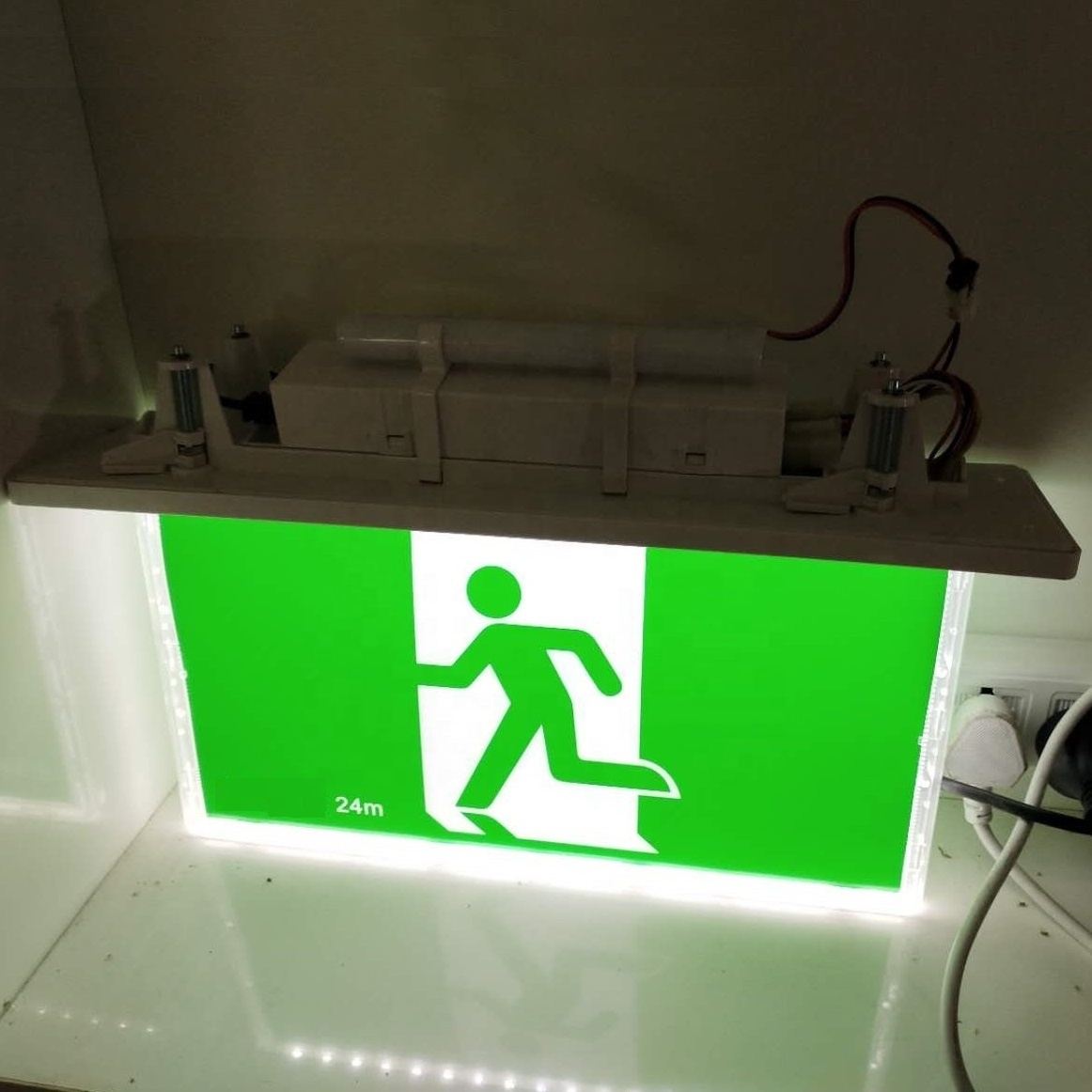 Rechargeable led fire emergency exit sign light