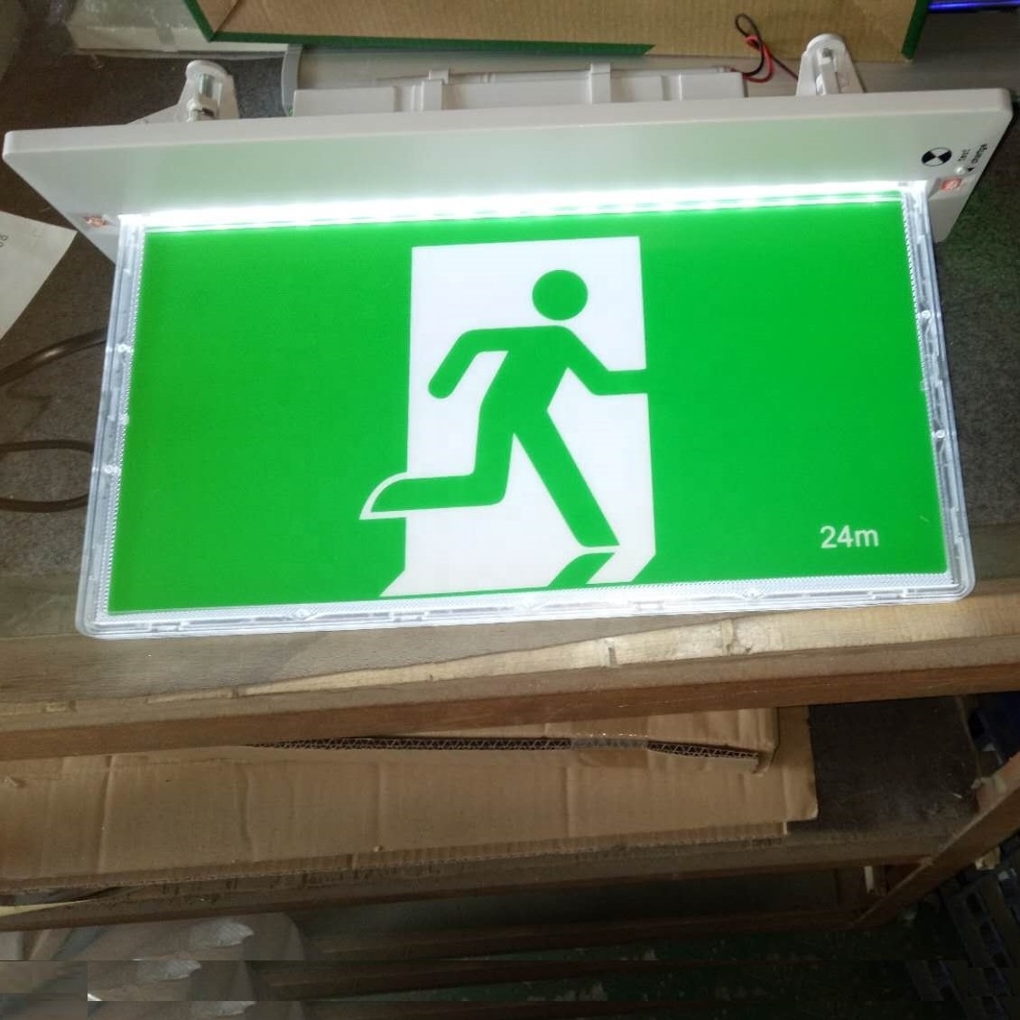 Rechargeable led fire emergency exit sign light