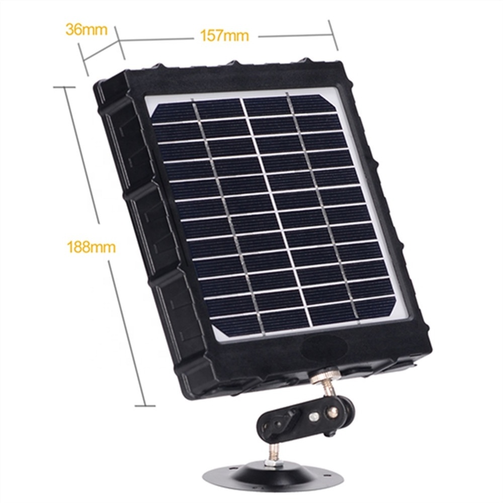 Solar Panel Charger Battery Waterproof IP66 8000mAh Outdoor Charger Compatible with all trail cameras.Output 6V.9V.12V