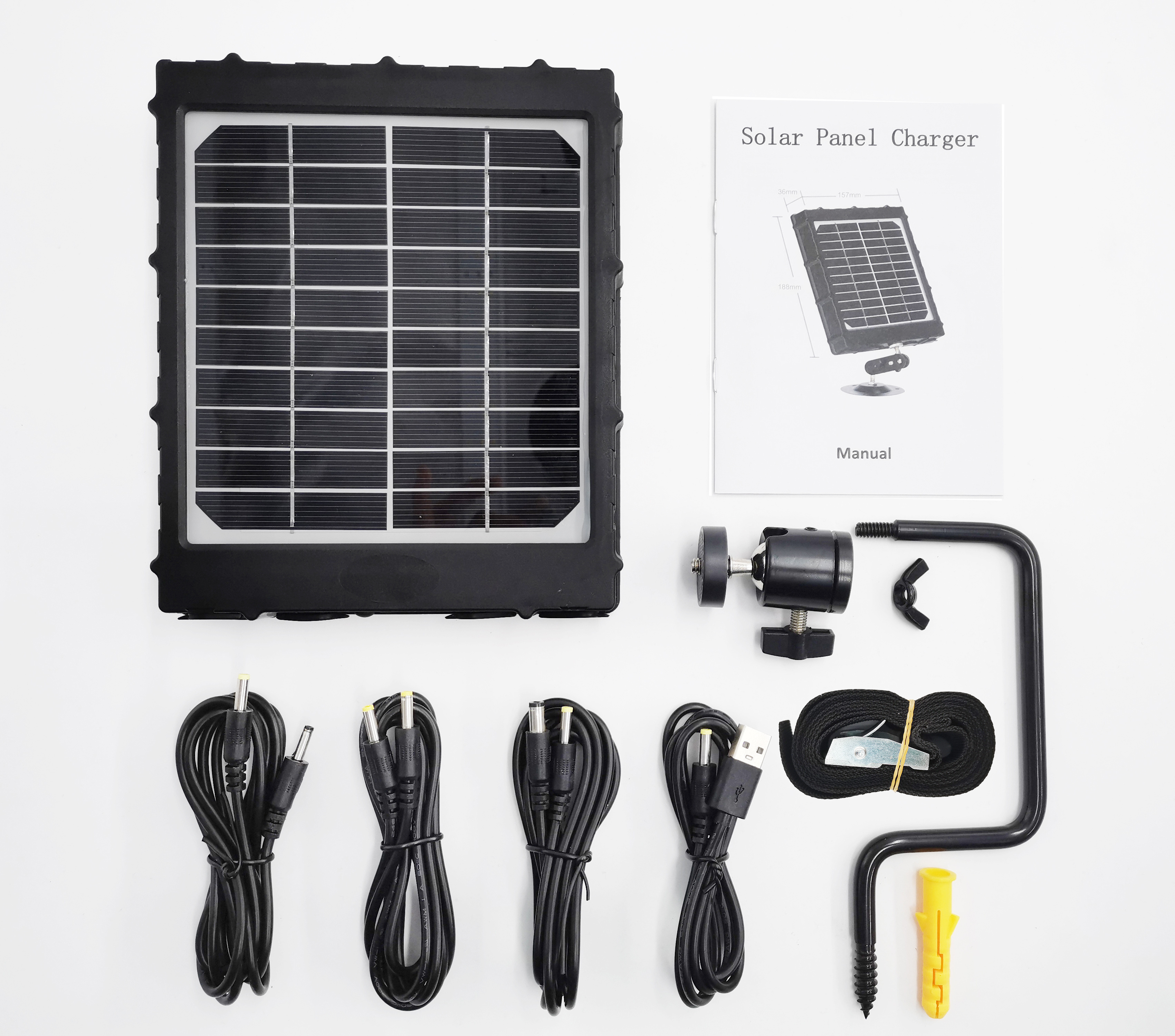 12V/9V/6V Solar Panel With Battery 8000mAh High Efficiency Portable Accessories Solar Panel Charger Outdoor For Trail camera