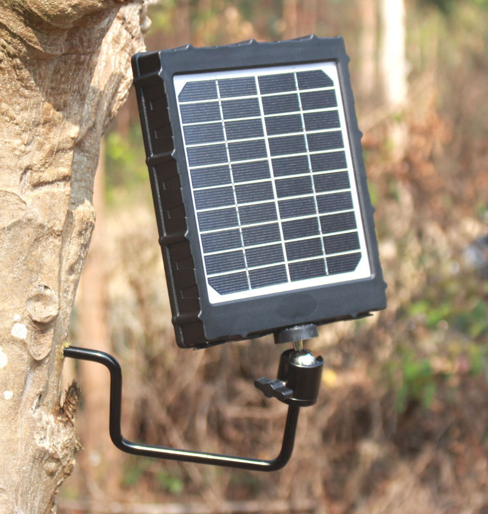 Trail Camera Solar Panel 8000mah 3 Watt Hunting Camera 12v/9v/6v Output Built-In Lithium Battery IP66 Waterproof For Outdoor Cam