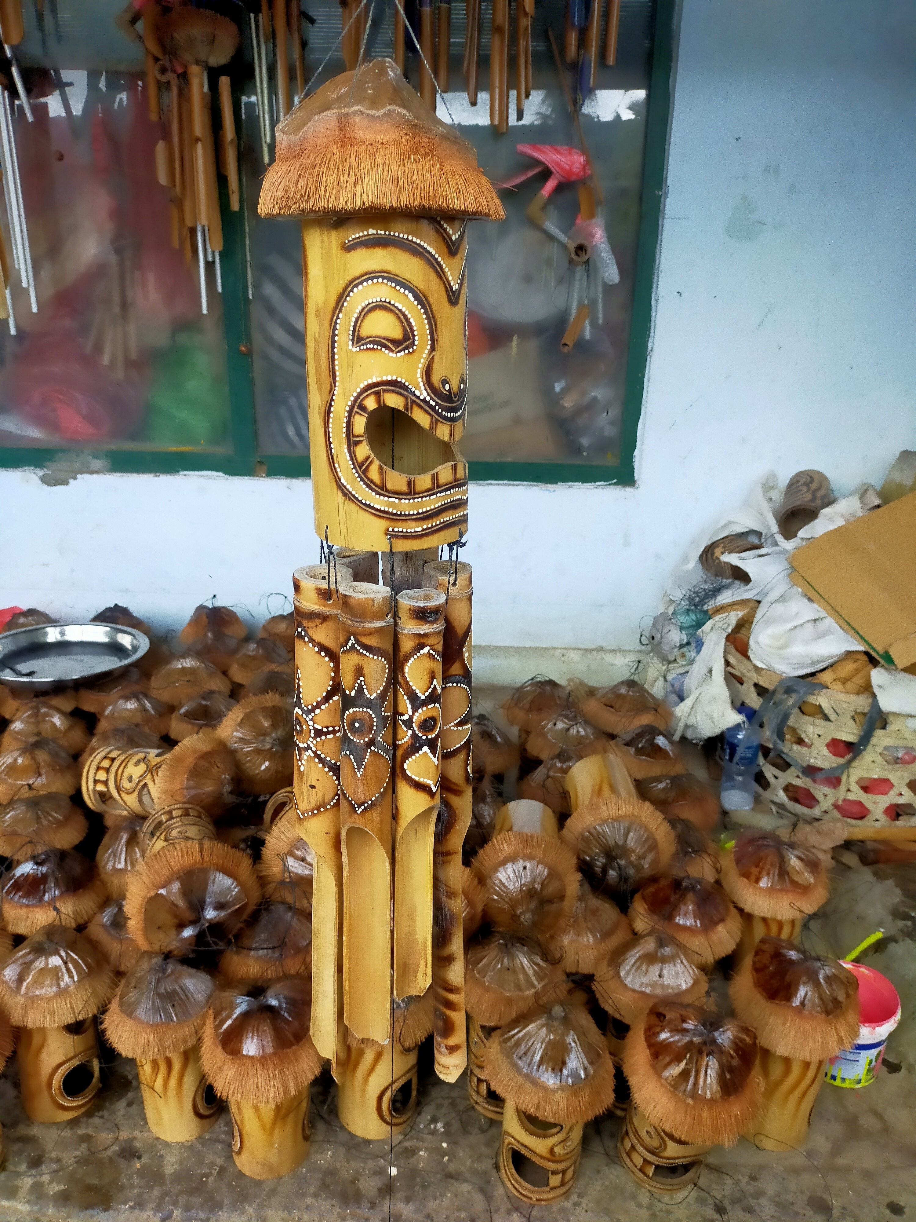 Bali Bamboo Windchimes decoration made by small family business in Bali available in different size and design