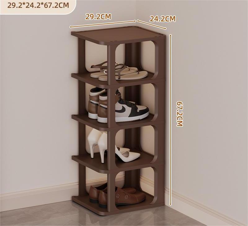 Goodseller Entryway Narrow Free Standing Stackable Closet Shoe Storage Organize Rack