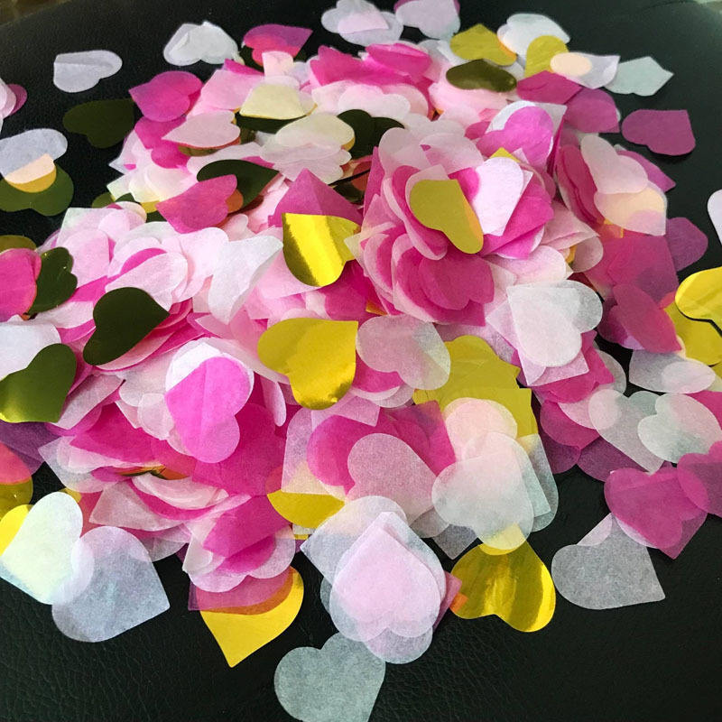 2023 New Arrivals Bulk Packed Biodegradable Round Tissue Pink Blue Confetti Paper