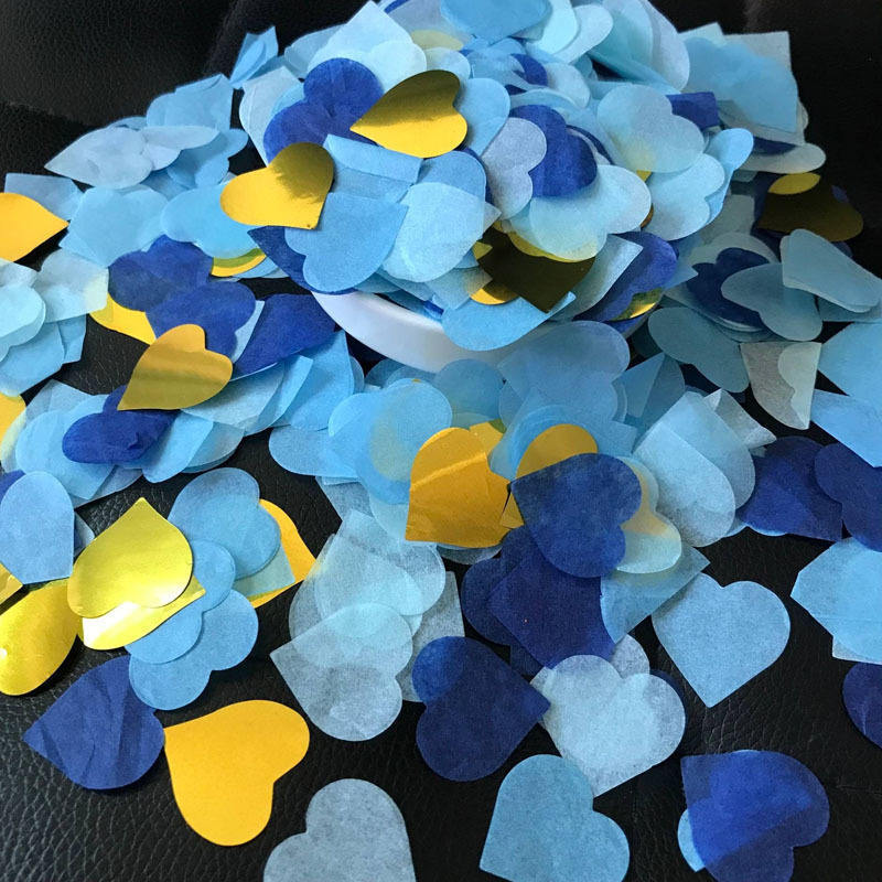 2023 New Arrivals Bulk Packed Biodegradable Round Tissue Pink Blue Confetti Paper