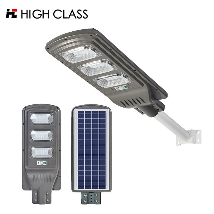 HIGH CLASS Low price high quality die cast aluminum Highlight 100 200 300 watt all in one led solar street light