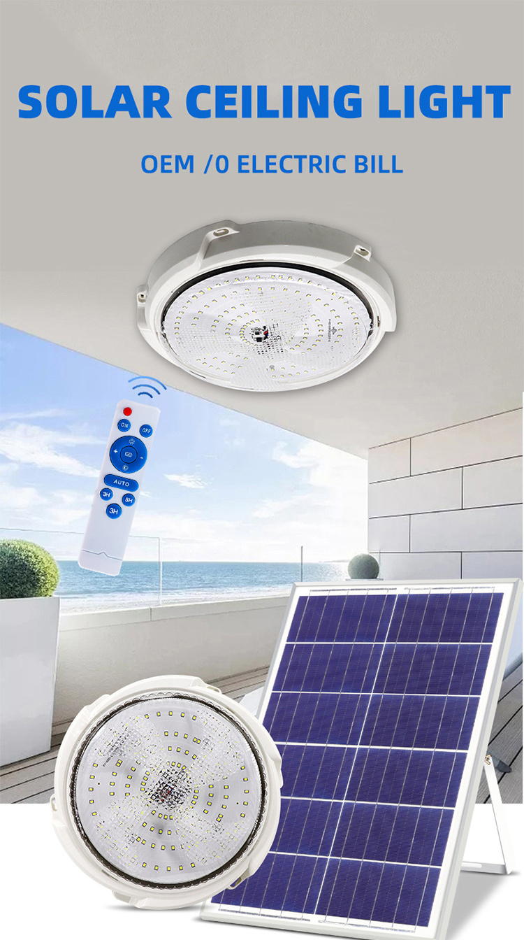 HIGH CLASS  High Quality Modern Indoor Outdoor 100w 150w 200w 300w Led Solar Ceiling Light