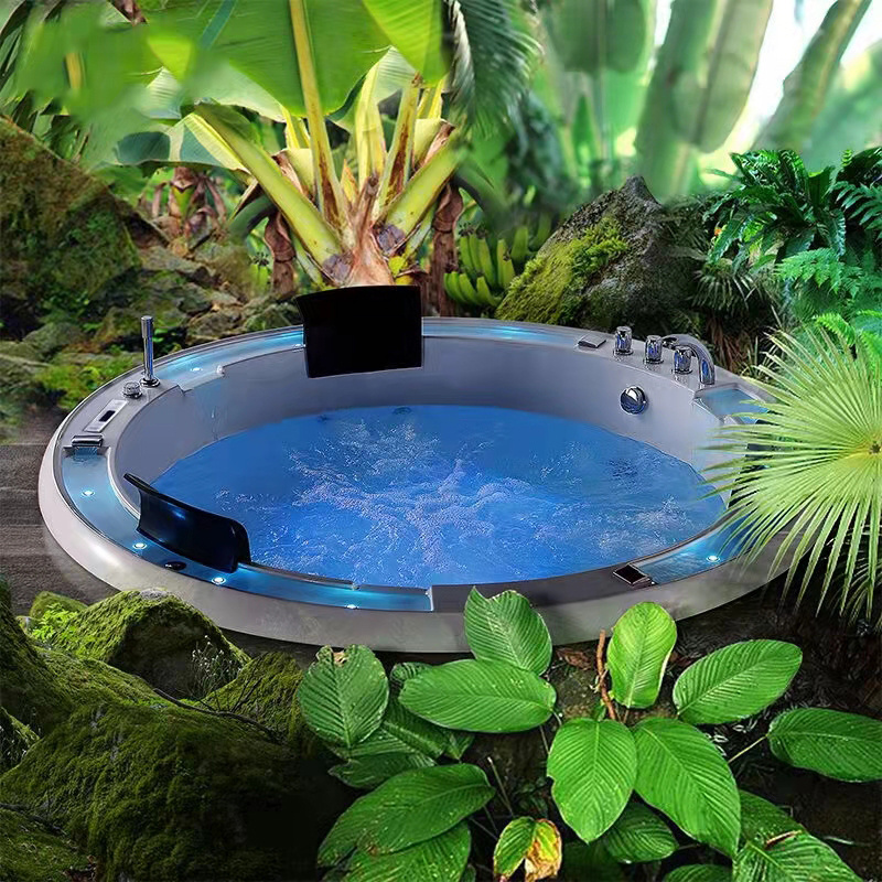 BALISI 3 Person walk in spa hot tub massage whirlpool bathtub & whirlpools  built in bathtub