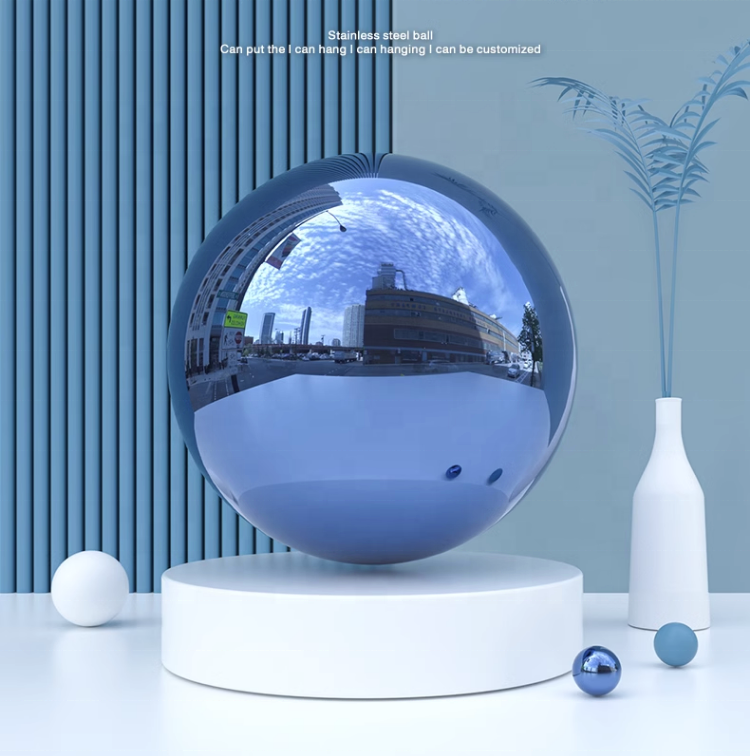 2000mm SS304 Decorative Stainless Steel Mirror Sphere Hollow Steel Metal Balls Outdoor Garden Ornament Gazing Spheres