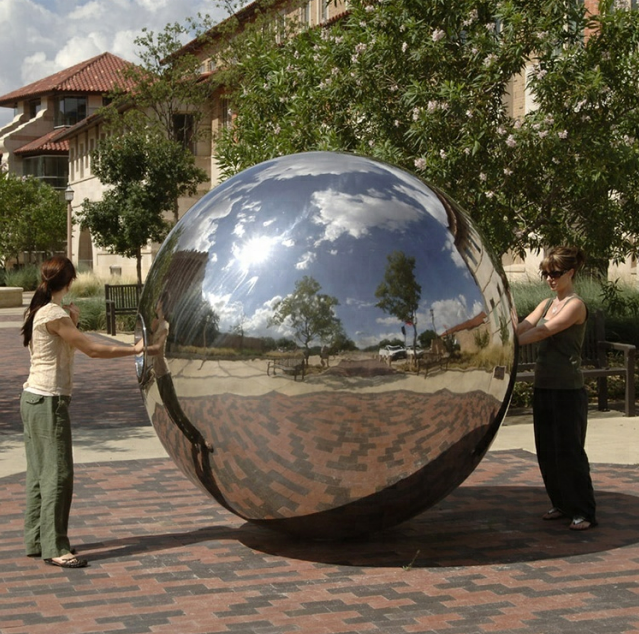 China Factory Wholesale 600 mm Stainless Steel Gazing Sphere Garden Hollow Balls