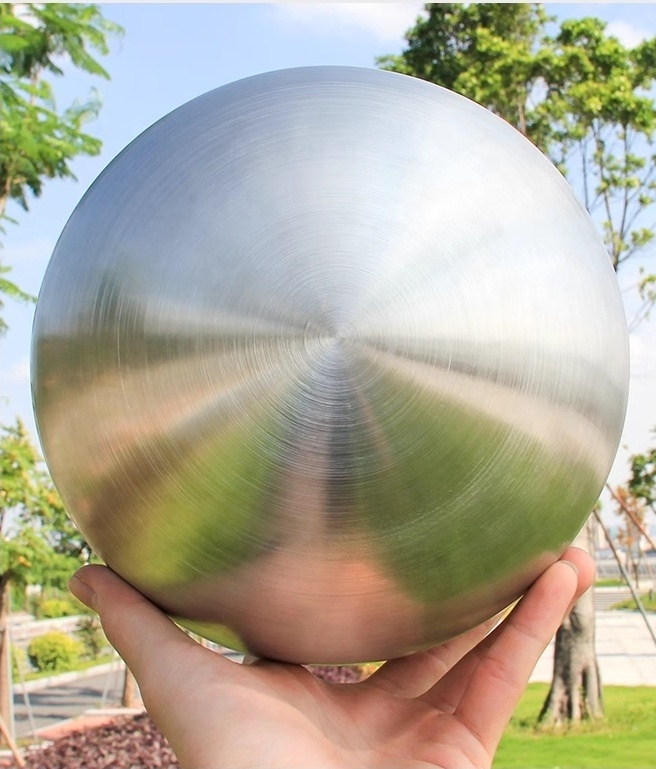 51mm Brushed Surface hollow stainless steel Ball Customized Metal Stainless Steel Garden Ball