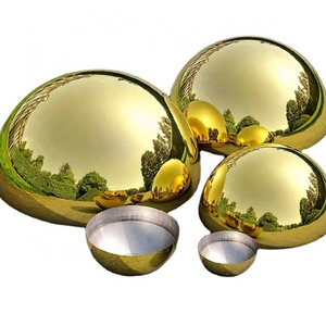 700mm SS304 stainless steel half round ball Decorative half metal sphere Stainless steel hemisphere Golden