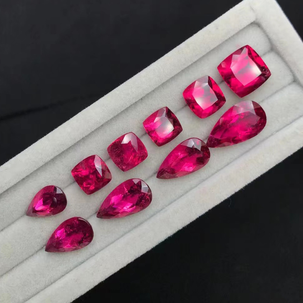 Natural Tourmaline genuine loose gemstone for jewelry Paraiba / Rubellite / Green / Blueish / Pink natural Tourmaline