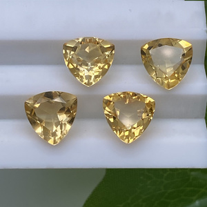 Trillion Shape 4.0m ~ 10.0mm Good Quality  Faceted Semi Precious Gemstones yellow stone citrine price  Jewelry Natural Citrine